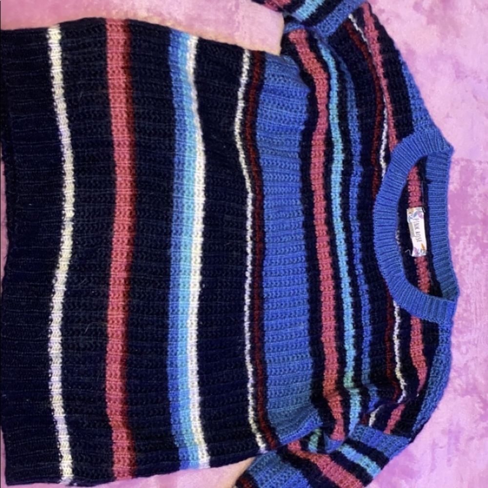 Multi Color striped knit sweater